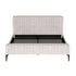 AMMY King Bed Frame Beige Upholstered Faux Linen 300kg Support