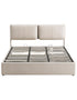 Artiss King Bed Frame Gas Lift Storage 3 Drawers Adjustable Headboard Platform Base