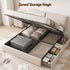 Artiss King Bed Frame Gas Lift Storage 3 Drawers Adjustable Headboard Platform Base
