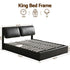 Artiss King Bed Frame Gas Lift Storage 3 Drawers Adjustable Headboard Platform Bed Black