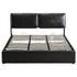 Artiss King Bed Frame Gas Lift Storage 3 Drawers Adjustable Headboard Platform Bed Black