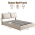 Artiss Queen Bed Frame Gas Lift Storage 3 Drawers Adjustable Headboard Platform Base
