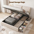 Artiss Queen Bed Frame Gas Lift Storage 3 Drawers Adjustable Headboard Platform Base