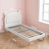 Kids King Single Bed Frame Bear Ears Headboard Upholstered Leather Platform Bed for Child