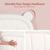 Kids King Single Bed Frame Bear Ears Headboard Upholstered Leather Platform Bed for Child