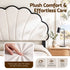 Double Bed Frame with Adjustable Shell Headboard and PVC Upholstery