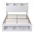 Artiss Queen Bed Frame with Storage Charging Station & LED White