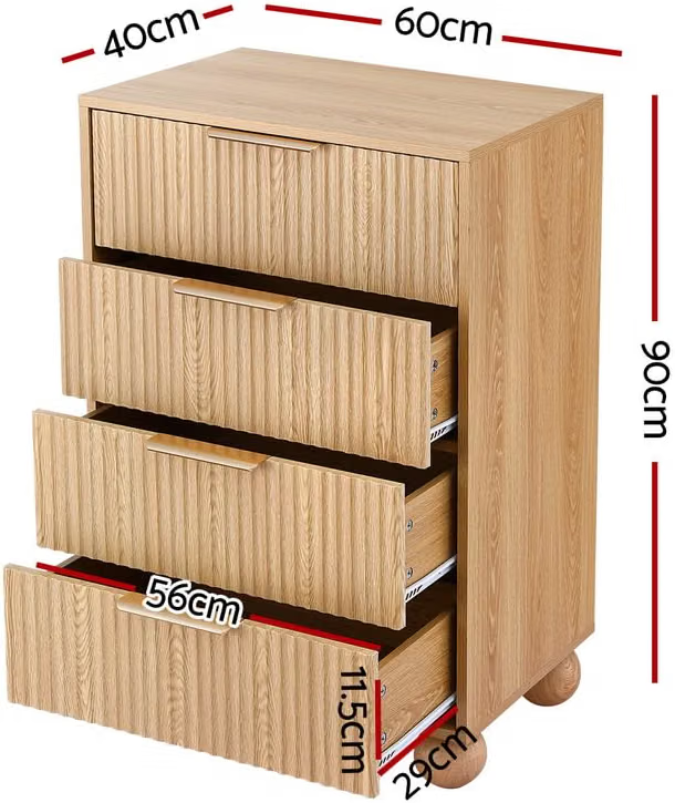 Artiss Queen Bouclé Platform Bed Frame & 2 Chest of Drawers Set, White, 300kg