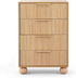 Artiss Queen Bouclé Platform Bed Frame & 2 Chest of Drawers Set, White, 300kg