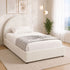 Bed Frame Gas Lift Storage Base Platform Boucle Fabric King Single ELLA