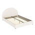 Bed Frame Gas Lift Storage Base Platform Boucle Fabric Queen Size ELLA