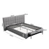 Artiss Double Size Upholstered Gas Lift Bed Frame with Foldable Bench PVC Leather Platform Bed with Storage