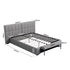 Artiss Queen Size Upholstered Gas Lift Bed Frame with Foldable Bench PVC Leather Platform Bed with Storage