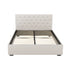 Artiss Bed Frame Queen Size Gas Lift Beige VILA