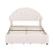 Double Velvet Bed Frame with LED Headboard & 2 Underbed Storage Drawers