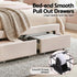 Double Bed Frame with 2 Storage Drawers Upholstered Velvet Platform Bed LED Headboard