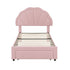 Artiss King Single Velvet Bed Frame Storage Drawer Shell LED Headboard Pink