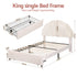 King Single Bed Frame with Storage Drawer Upholstered Velvet Platform Bed LED Headboard