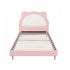 King Single Pink Kids Bed Frame for Girls Bedroom Cute Animal Upholstered