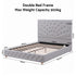 Artiss Double Bed Frame with Tufted Headboard and Plywood Slats Grey