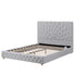 Artiss Queen Bed Frame with Tufted Headboard and Plywood Slats Grey