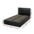 Artiss Bed Frame King Single Size LED Gas Lift Black LUMI