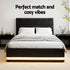 Artiss Bed Frame King Single Size LED Gas Lift Black LUMI