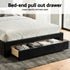 King Bed Frame Storage Charging Station Upholstered 3 Drawers USB Type-C
