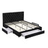 King Bed Frame Storage Charging Station Upholstered 3 Drawers USB Type-C
