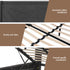 King Bed Frame Gas Lift Storage Bed with Charging Ports Upholstered Geometric Headboard Charcoal Grey