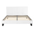 Artiss Queen Bed Frame White PVC Leather Upholstered Neo Bed