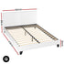 Artiss Queen Bed Frame White PVC Leather Upholstered Neo Bed