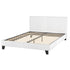 Artiss Queen Bed Frame White PVC Leather Upholstered Neo Bed