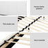 Artiss Queen Bed Frame White PVC Leather Upholstered Neo Bed