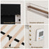 Queen Upholstered Bed Frame with Shelf Storage Drawers Charging Station Mood Lighting Linen