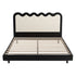 Artiss Queen Floating Bed Frame RGB LED Lights USB-C Charging Wooden Slats Black