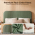 Artiss Double Bed Frame, Green Fabric, Padded Headboard, 300kg Capacity