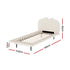 Artiss Bed Frame Single Size Boucle Beige SASA