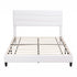Queen Bed Frame with Storage Headboard Charging Ports Linen Beige