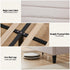 Queen Bed Frame with Storage Adjustable Headboard Platform Base Linen Fabric Charging Ports