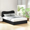 Double Bed Frame Black Boucle Upholstered DARA