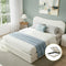 Artiss Double Bed Frame Gaslift Storage Boucle Upholstered Wooden Base White