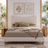 Artiss Double Bed Frame with Boucle Headboard, Beige, 300kg Capacity