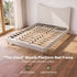 Artiss King Bed Frame with Curved Boucle Headboard, Pine Slat Base 300kg, Beige