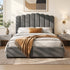 Bed Frame Double Size Velvet Grey FION