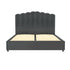 Bed Frame Double Size Velvet Grey FION