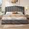 Artiss Bed Frame King Size Velvet Grey FION