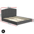 Artiss Bed Frame King Size Velvet Grey FION