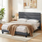 Artiss King Upholstered Bed Frame Charcoal Grey Linen Platform Base