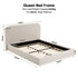 Artiss Queen Bed Frame, 100cm Bouclé Headboard, USB-C Charging & Night Lights